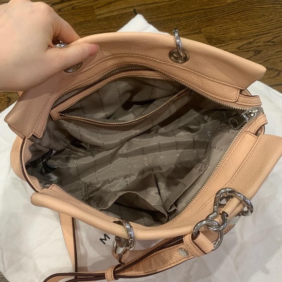 Like New Marc by Marc Jacobs Too Hot to Handle Leather Handbag Light Pink Peach - Picture 7 of 16
